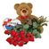 red roses with teddy and chocolates. Bangladesh